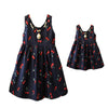Mom-Daughter Sleeveless Dress Family