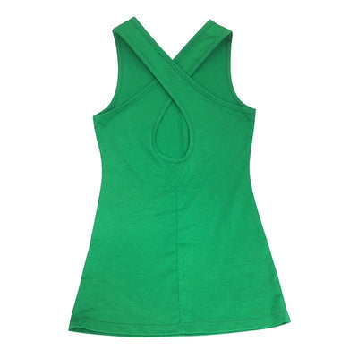 Mother-Daughter Sleeveless Green Dress