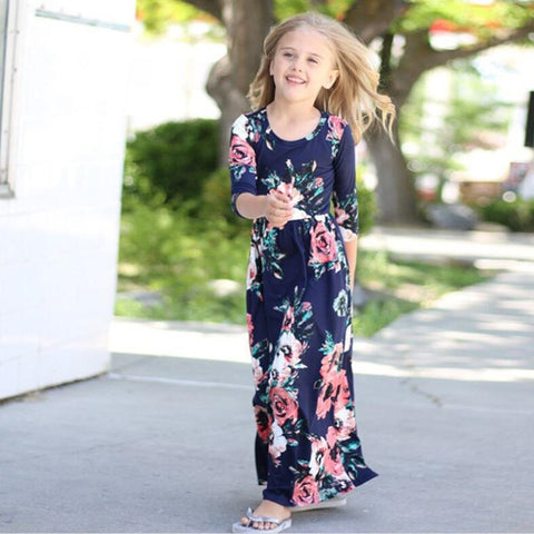 Mother Daughter Beachwear Long Dress