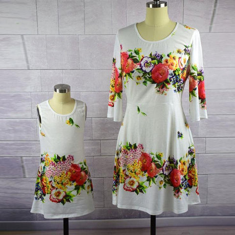Mother Daughter A-Line Knee-Length Dress